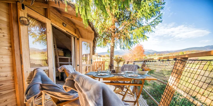 Dobrodružný pobyt v domečku na stromě uprostřed tiché přírody Nízkých Tater