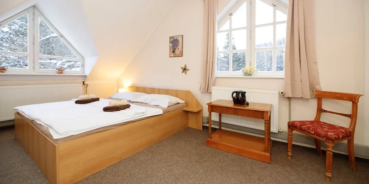 Pobyt v malebné roubence na okraji Harrachova s bohatou polopenzí formou bufetu