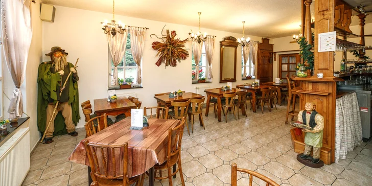 Pobyt v malebné roubence na okraji Harrachova s bohatou polopenzí formou bufetu