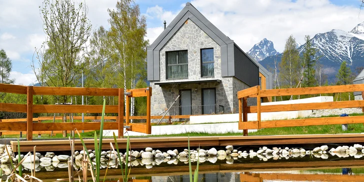 Dovolená v moderně zařízené chatě na úpatí Vysokých Tater i lahev vína