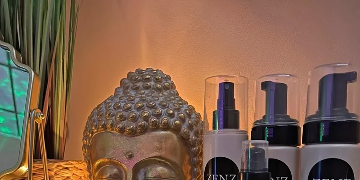 Relaxační procedura head spa, masáž hlavy i hloubková péče o poškozené vlasy