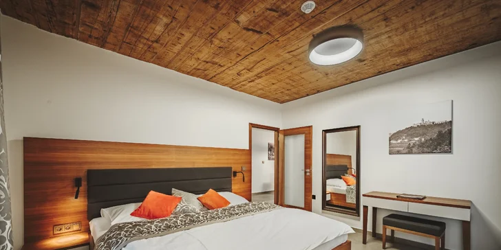 Krásné apartmány jen 800 m od zámku v Hluboké se snídaní i wellness