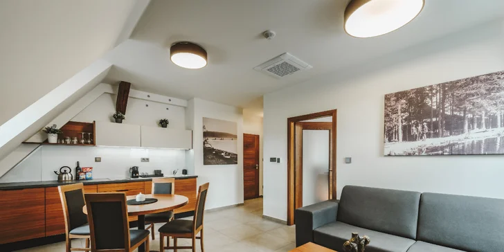 Krásné apartmány jen 800 m od zámku v Hluboké se snídaní i wellness