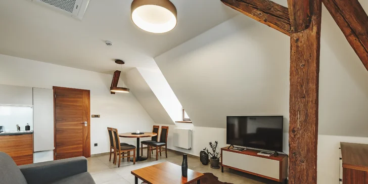 Krásné apartmány jen 800 m od zámku v Hluboké se snídaní i wellness