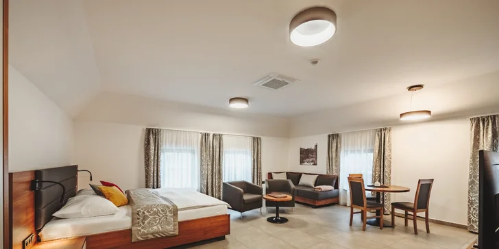 Krásné apartmány jen 800 m od zámku v Hluboké se snídaní i wellness