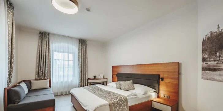 Krásné apartmány jen 800 m od zámku v Hluboké se snídaní i wellness