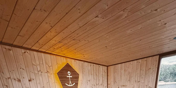 90minut v privátní finské sauně na Proboštském jezeře pro 7-10 osob