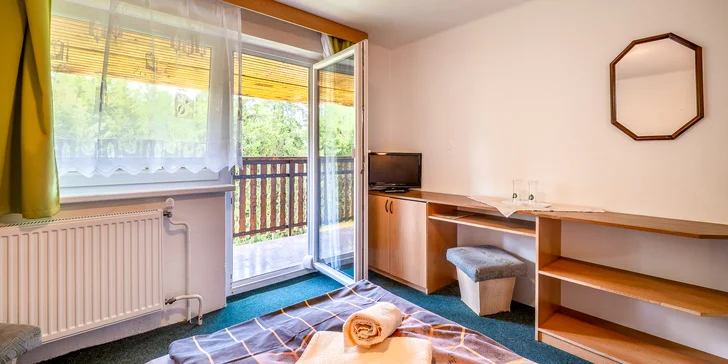 Liptovská pohoda s polopenzí a turistikou za rohem pro dva i rodinu