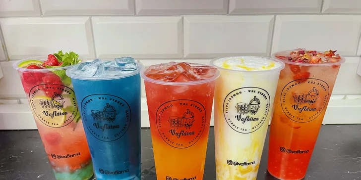 Otevřené vouchery do Vaflárny na vafle, bubble tea i další dobroty: 300-1000 Kč