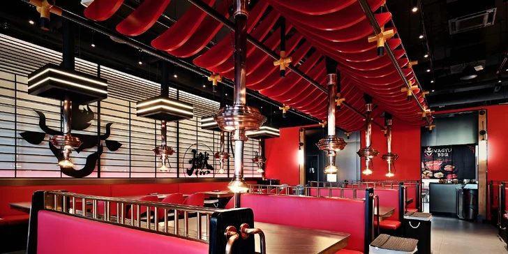 Prémiové BBQ all you can eat s hovězím wagyu: maso na gril a korejské speciality pro 1 až 2 osoby