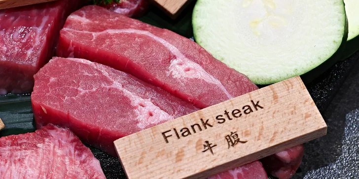 Prémiové BBQ all you can eat s hovězím wagyu: maso na gril a korejské speciality pro 1 až 2 osoby