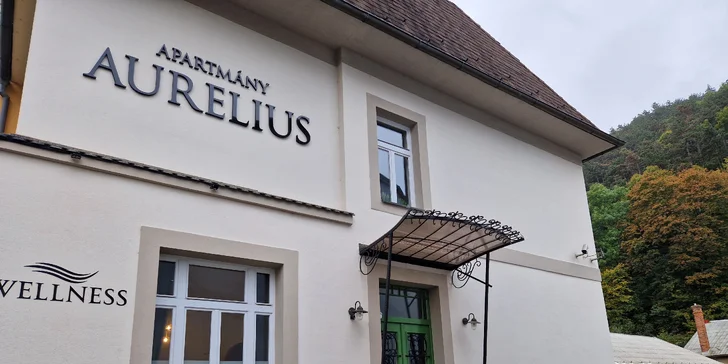 Apartmán v centru Trenčína: vstup do privátního wellness se třemi saunami