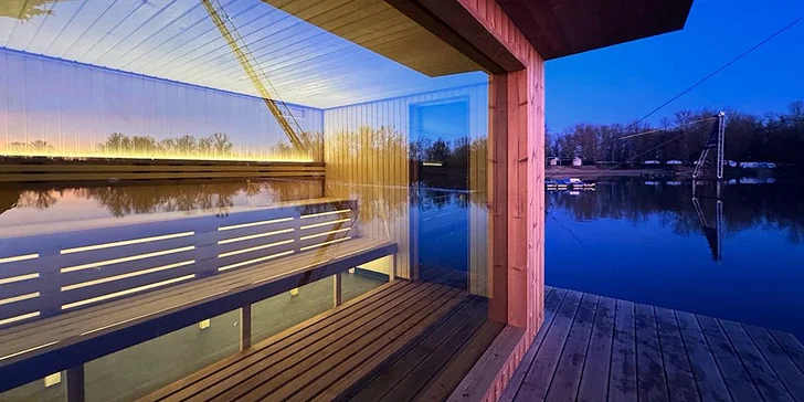 90minut v privátní finské sauně na Proboštském jezeře pro 7-10 osob