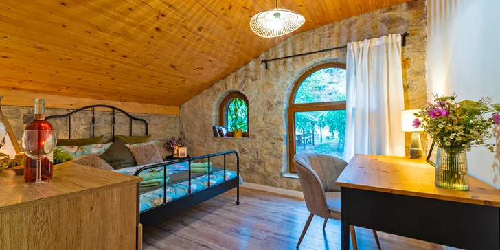 Zažijte slovenské Toskánsko: domeček uprostřed vinic v blízkosti Tokaje až pro 4 osoby