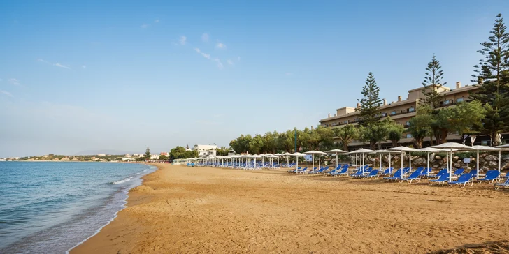 Kréta all inclusive vč. letenky: 4* hotel v letovisku Chania, na pláži a s bazény