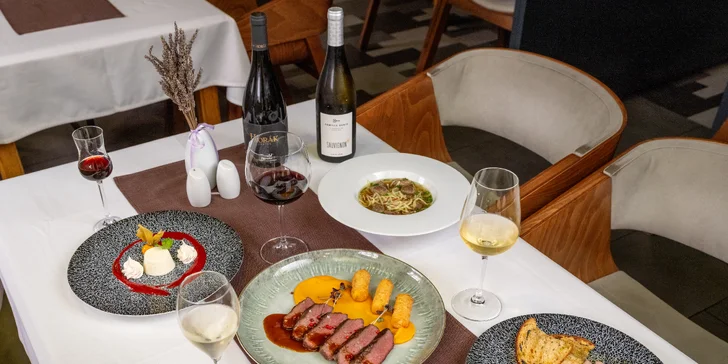 4chodové degustační menu s možností vinného párování v restauraci Jan Maria