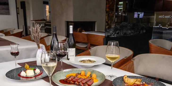 4chodové degustační menu s možností vinného párování v restauraci Jan Maria