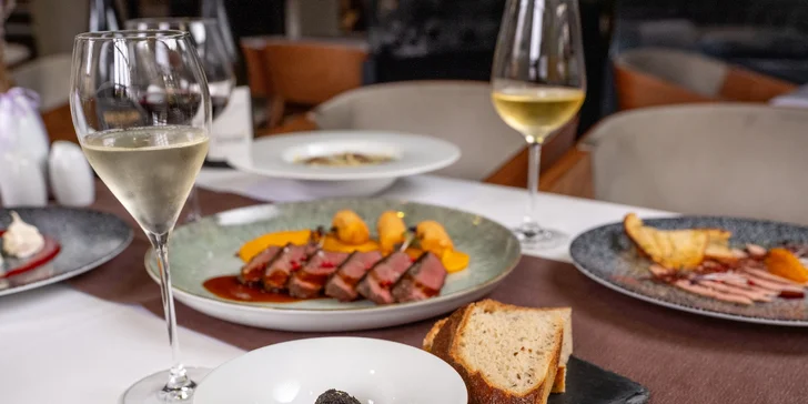 4chodové degustační menu s možností vinného párování v restauraci Jan Maria