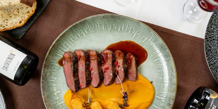 4chodové degustační menu s možností vinného párování v restauraci Jan Maria