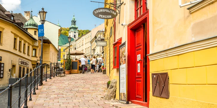 Romantický pobyt v historickém penzionu v centru Banské Štiavnice se snídaní