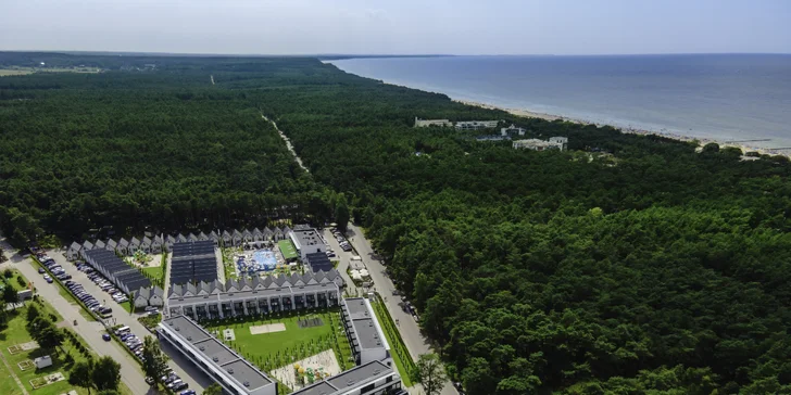 Domky či apartmány u Baltu s wellness i animací nedaleko Sloviňského národního parku