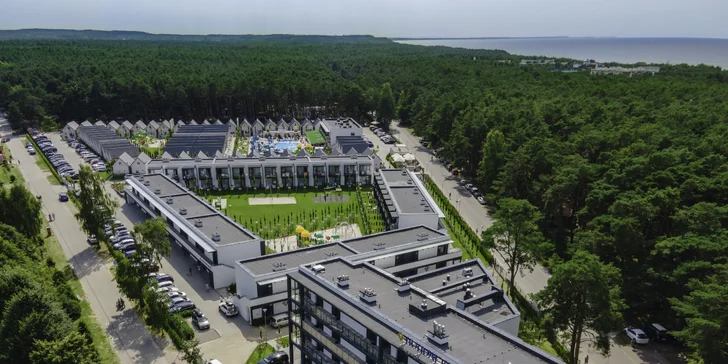 Domky či apartmány u Baltu s wellness i animací nedaleko Sloviňského národního parku