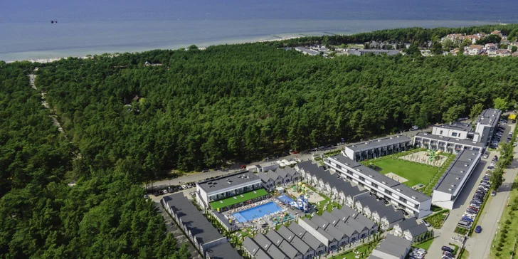 Domky či apartmány u Baltu s wellness i animací nedaleko Sloviňského národního parku