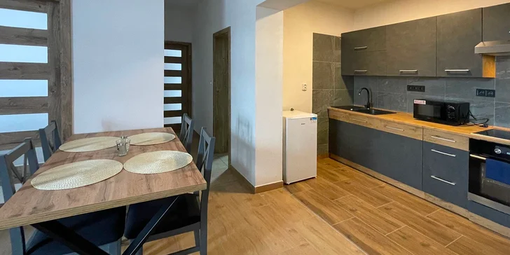 Vybavené apartmány až pro 6 osob v blízkosti NP Šumava i hodina bowlingu