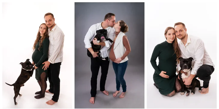 Těhotenské focení pro nastávající maminky i tatínky v ateliéru nebo venku