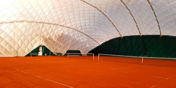 Hodina tenisu na kurtu v hale s profesionálním trenérem pro 1 osobu