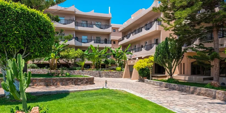 Dovolená na Krétě: 4* hotel přímo u pláže, all inclusive, bazén, tenis i let