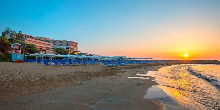 Dovolená na Krétě: 4* hotel přímo u pláže, all inclusive, bazén, tenis i let
