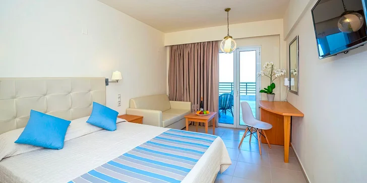 Dovolená na Krétě: 4* hotel přímo u pláže, all inclusive, bazén, tenis i let