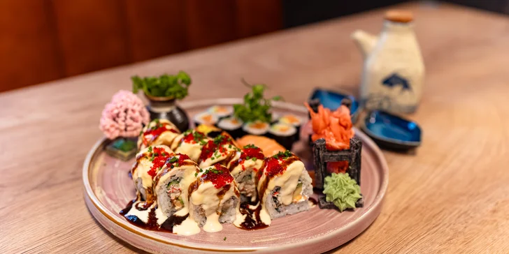 Je čas na sushi: degustační menu pro 2 osoby v restauraci Nemi