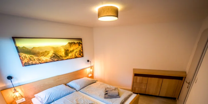 Pobyt v luxusních apartmánech nebo ve studiu s krbem v Demänovské Dolině: infrasauna v ceně, privátní káď od 3 nocí