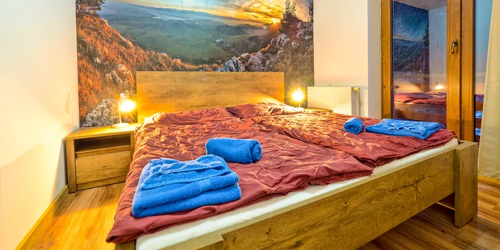 Pobyt v luxusních apartmánech nebo ve studiu s krbem v Demänovské Dolině: infrasauna v ceně, privátní káď od 3 nocí
