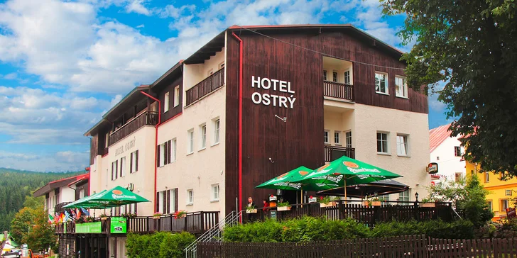 Nově zrekonstruovaný hotel na hranici Šumavy: pokoj či apartmán