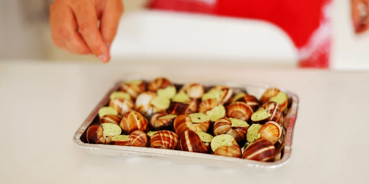 Netradiční specialita: 12 zapečených šneků a lahev Pálavy pro dva