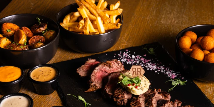 Live flambování pro 2 osoby: pravá hovězí svíčková na rumu Abuelo 12 yo