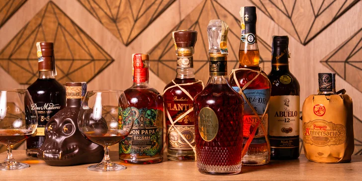 Řízená degustace 4 exkluzivní rumy z Mauricia, Aruby, Panamy a dalších rumových rájů