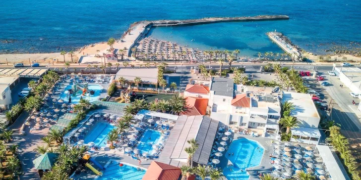 Dovolená na Krétě: 4* hotel, all inclusive, bazény s aquaparkem, animace i let