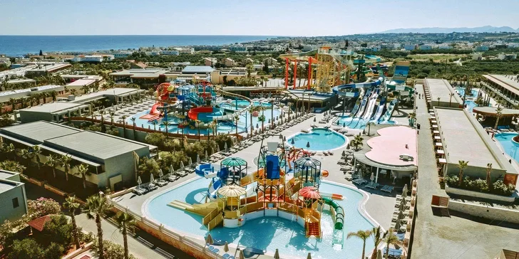 Dovolená na Krétě: 4* hotel, all inclusive, bazény s aquaparkem, animace i let