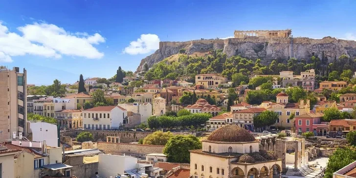 Valentýn v Athénách: hotel se snídaní, letenky, romantická večeře i vstup do Akropole