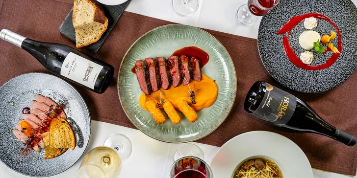 4chodové degustační menu s možností vinného párování v restauraci Jan Maria