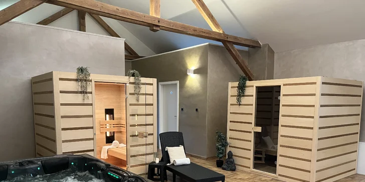 Privátní wellness i s láhví sektu pro 2 osoby: 1, 2 nebo 3 hod.