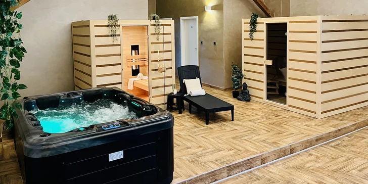 Privátní wellness i s láhví sektu pro 2 osoby: 1, 2 nebo 3 hod.