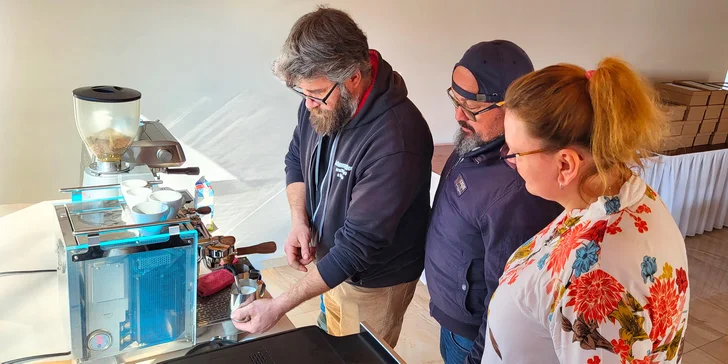 5hod. baristický kurz v pražírně kávy v Moravském Krumlově pro 1 i 2 osoby