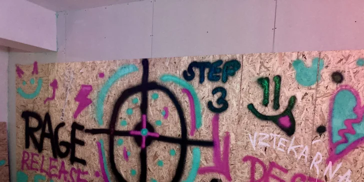 Vybijte vztek ve Vztekárně: destruktivní terapie pro 1 či 2 osoby, 30–35 minut