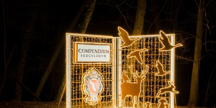 Vstupenky do osvětleného parku: Labyrinty světla, ráj srdce na Zámku Loučeň