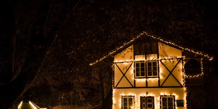 Vstupenky do osvětleného parku: Labyrinty světla, ráj srdce na Zámku Loučeň